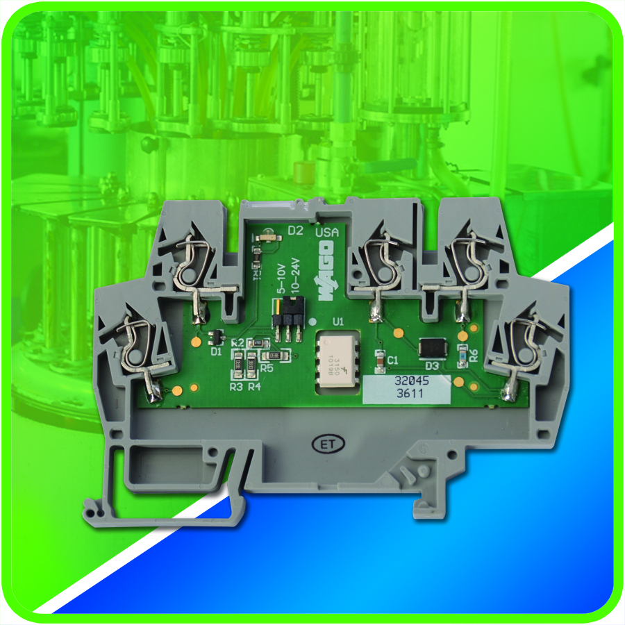 DINrail mount, highspeed optocoupler inputs 1.5MH frequency range