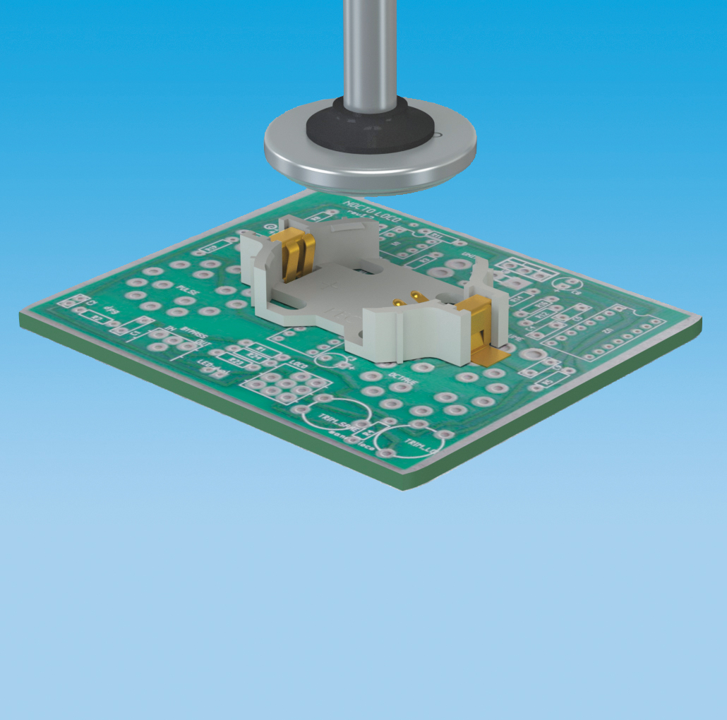 20mm coin cell holder provides automatic insertion Electronic